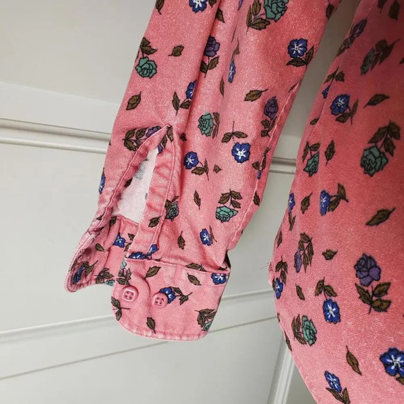 Eddie Bauer Pink Floral Print Women's Long Sleeve 100% Cotton Top Size Small - Picture 12 of 12